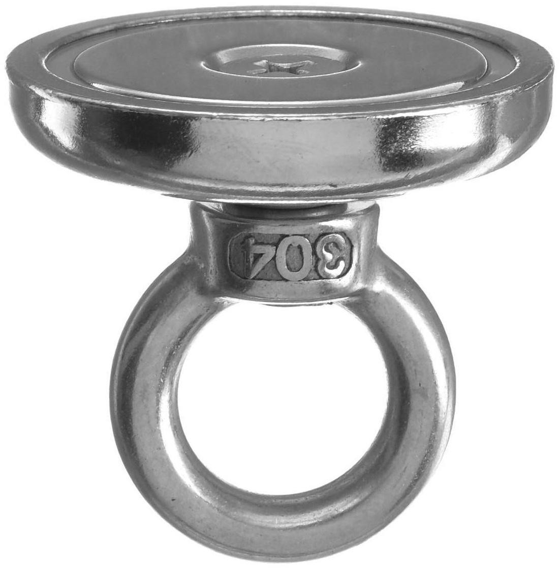 Магнит неодимовый Cartage с петлёй для авто, d 42 мм, сцепление 32 кг