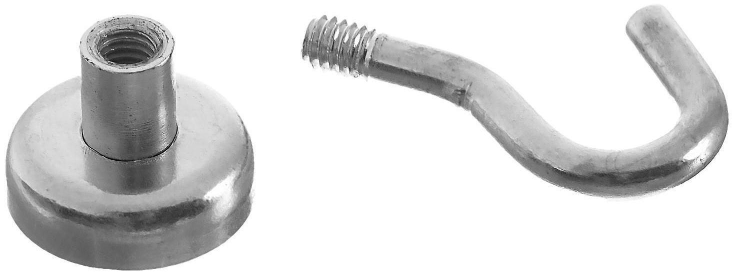 Магнит неодимовый Cartage с крючком для авто, d 16 мм, сцепление 5 кг