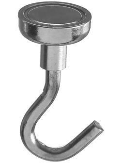 Магнит неодимовый Cartage с крючком для авто, d 16 мм, сцепление 5 кг