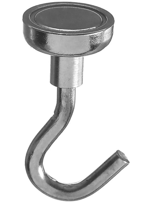 Магнит неодимовый Cartage с крючком для авто, d 16 мм, сцепление 5 кг