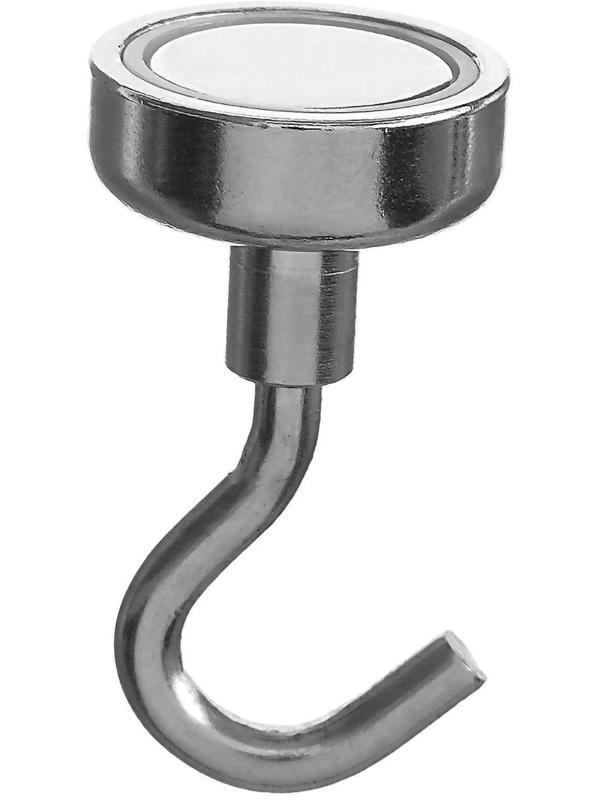 Магнит неодимовый Cartage с крючком для авто, d 20 мм, сцепление 8 кг