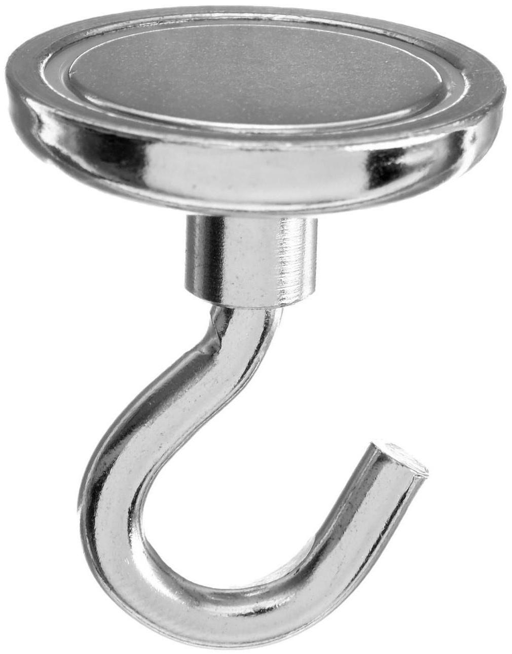 Магнит неодимовый Cartage с крючком для авто, d:36 мм. сцепление 18 кг