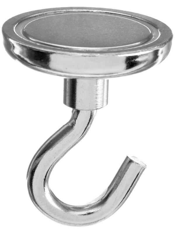 Магнит неодимовый Cartage с крючком для авто, d:36 мм. сцепление 18 кг