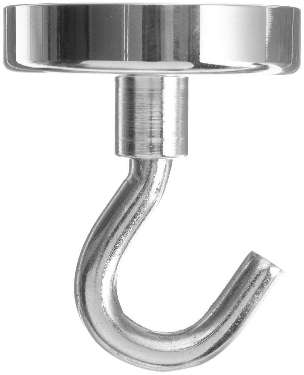 Магнит неодимовый Cartage с крючком для авто, d 48 мм, сцепление 37 кг