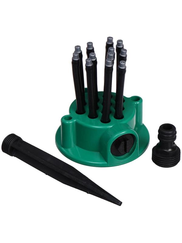 Распылитель-дождеватель, 12 форсунок, под коннектор, пика, пластик