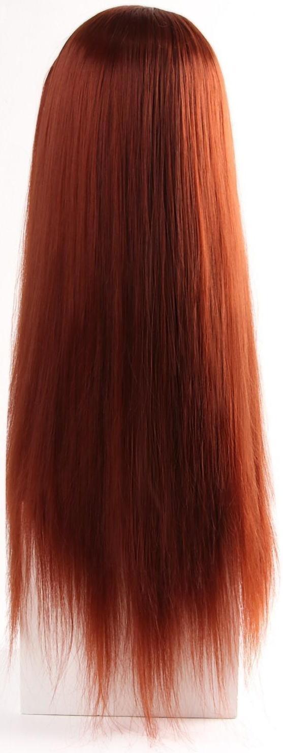 Голова учебная, искусственный волос, 55-60 см, без штатива, цвет рыжий