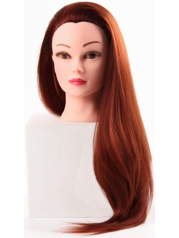 Голова учебная, искусственный волос, 55-60 см, без штатива, цвет рыжий