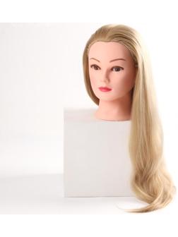 Голова учебная, искусственный волос, 55-60 см, объём 2D, без штатива, цвет блонд