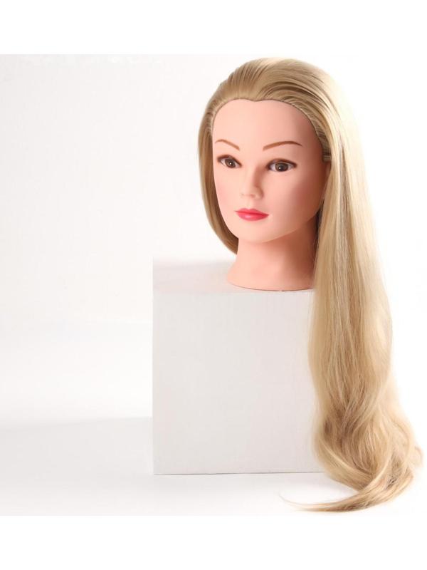 Голова учебная, искусственный волос, 55-60 см, объём 2D, без штатива, цвет блонд
