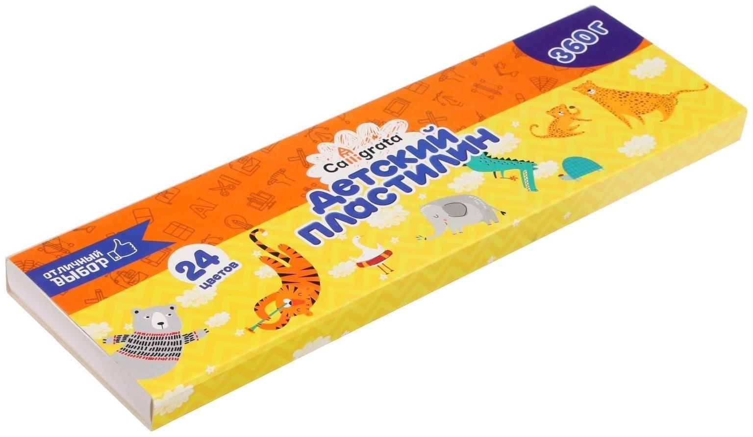 Пластилин Calligrata, 24 цвета, 360 г