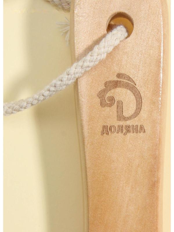 Щётка массажная для тела Доляна, с ручкой, натуральная щетина