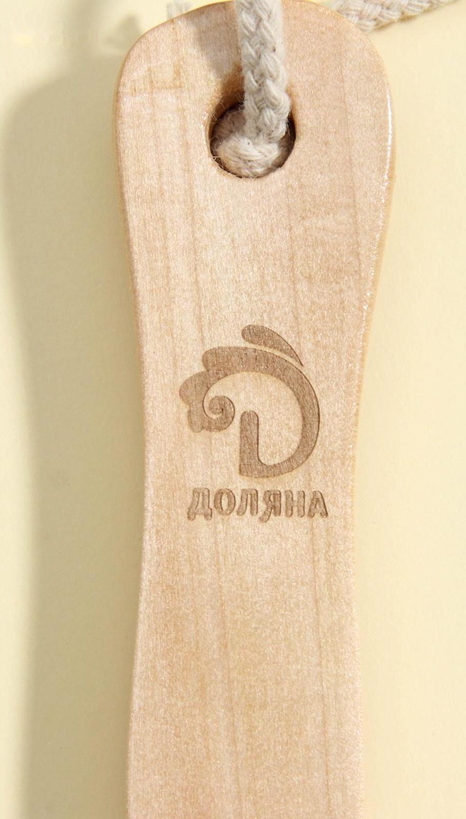 Щётка массажная для тела Доляна, с ручкой, натуральная щетина