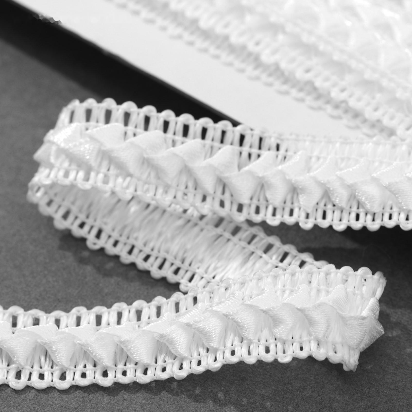 Тесьма декоративная «Самоса», 18 мм, 9 ± 0,5 м, цвет белый