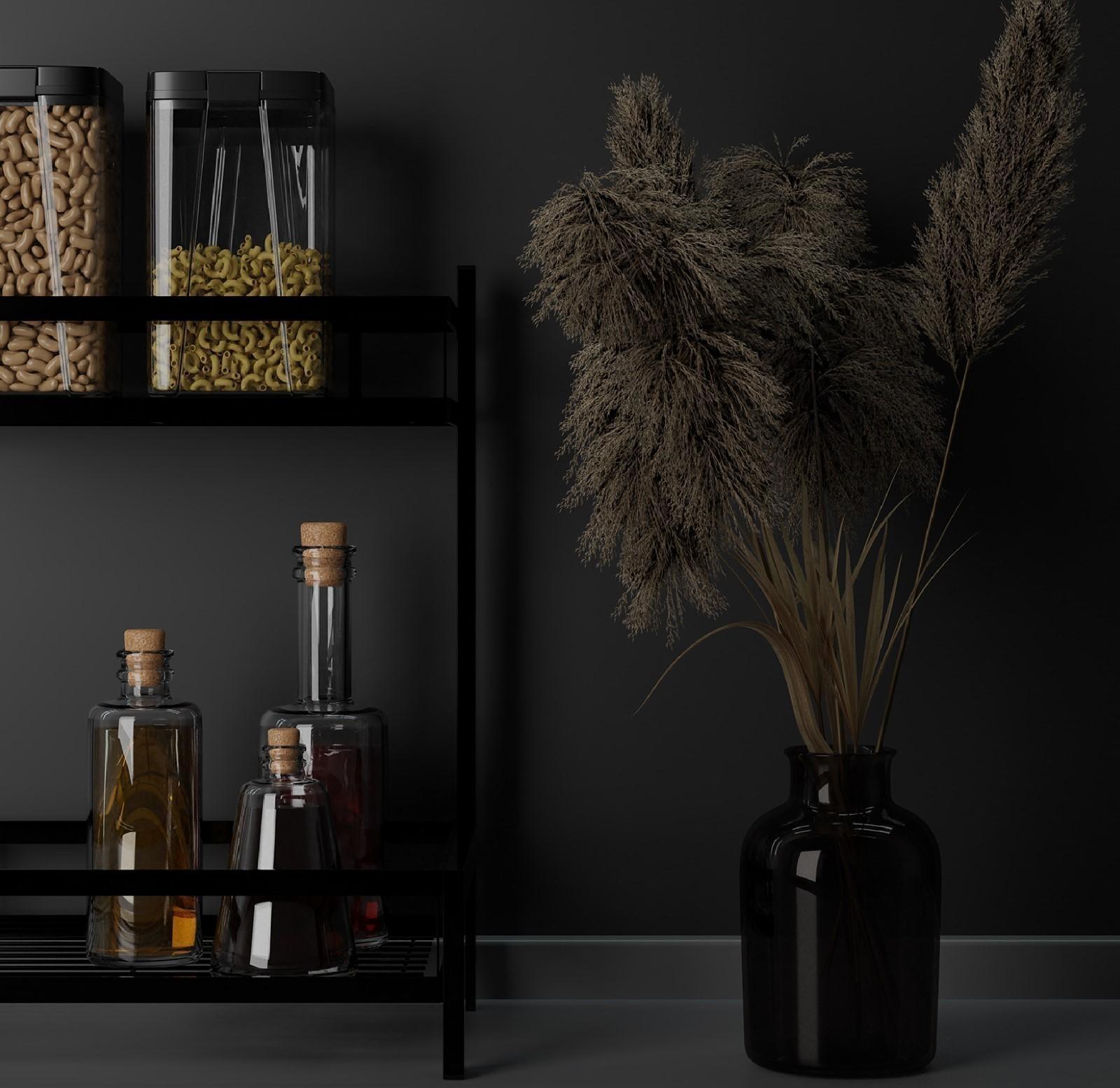 Полка для кухни 2-х ярусная, 33,5×20,5×39 см, цвет чёрный