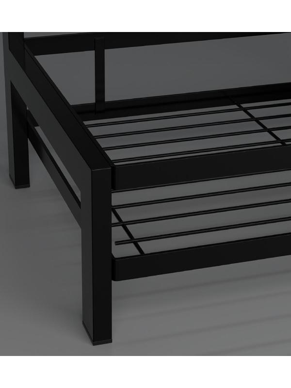 Полка для кухни 2-х ярусная, 33,5×20,5×39 см, цвет чёрный