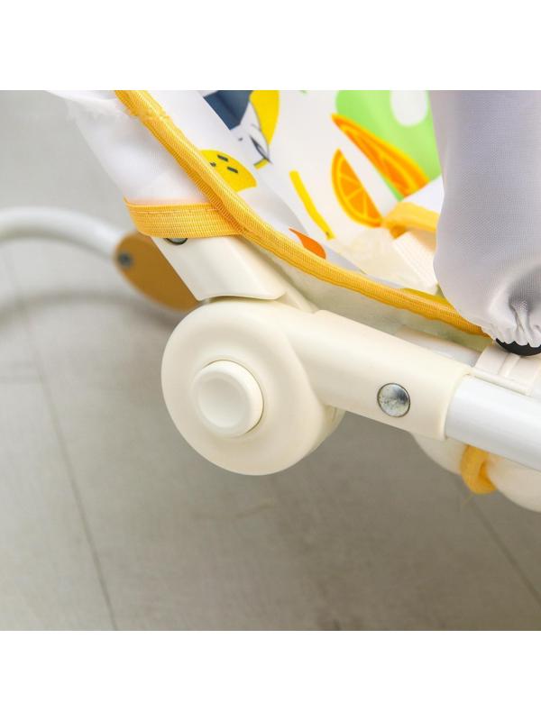 Шезлонг - качалка для новорождённых «Панда», игровая дуга, игрушки МИКС