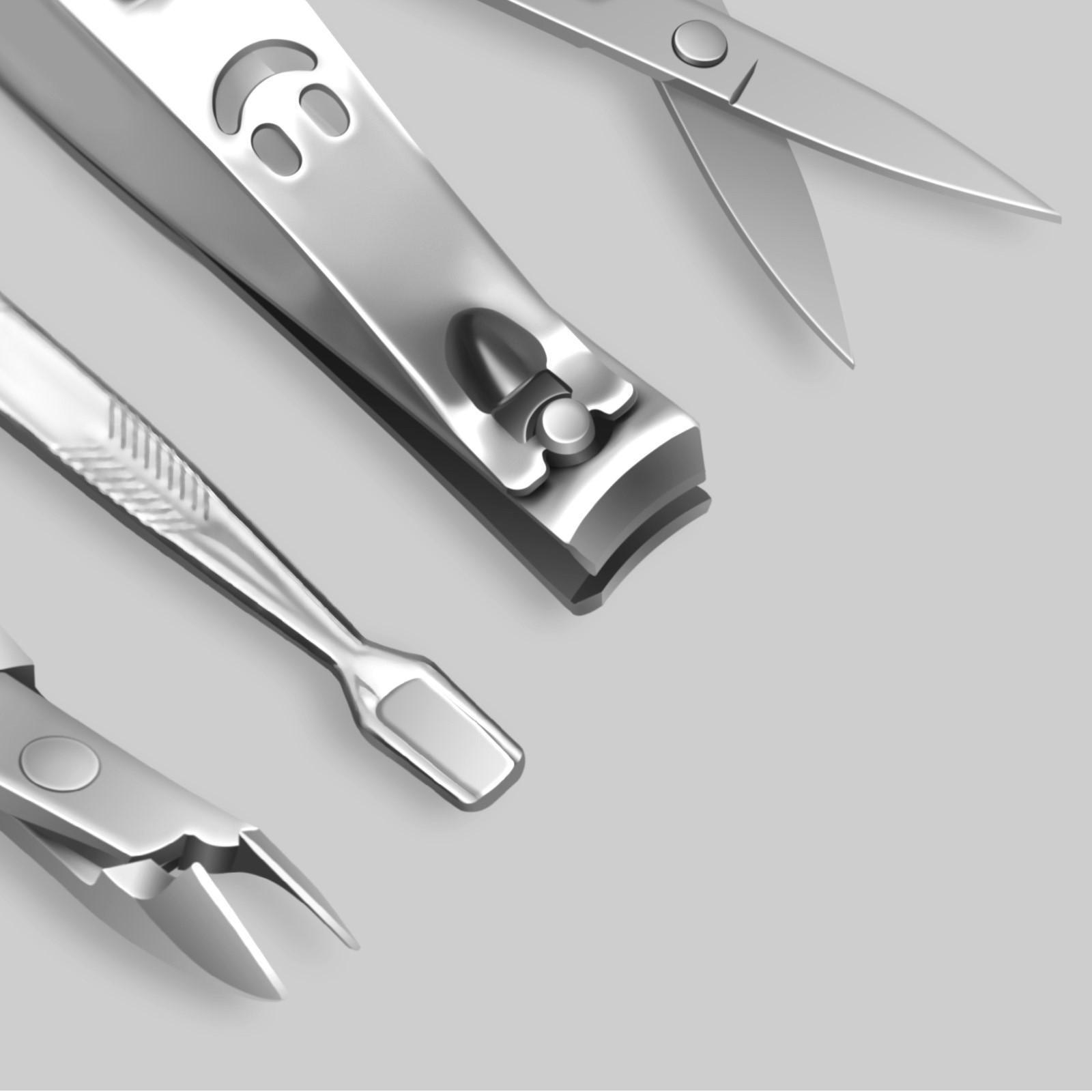 Набор маникюрный «Metallic», 8 предметов, в футляре, цвет бронзовый