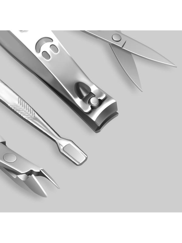 Набор маникюрный «Metallic», 8 предметов, в футляре, цвет бронзовый