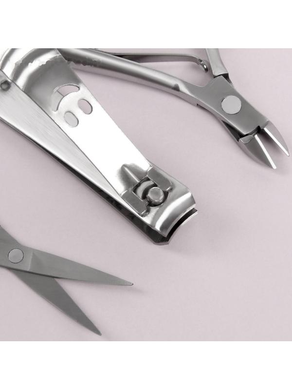 Набор маникюрный «Рептилия», 8 предметов, в футляре, цвет чёрный