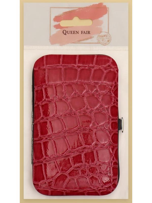 Набор маникюрный «Рептилия», 8 предметов, в футляре, цвет красный