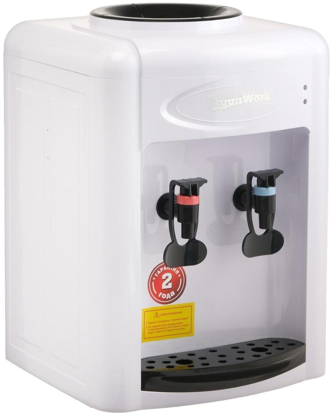 Кулер для воды AquaWork AW 0.7TDR, с нагревом/охлаждением, 700 Вт, белый с черным