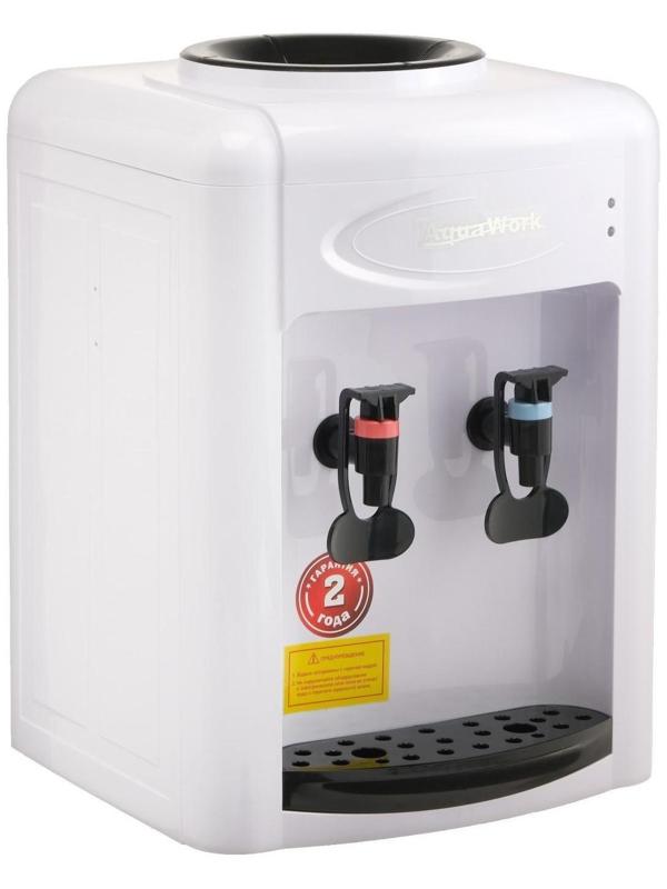 Кулер для воды AquaWork AW 0.7TDR, с нагревом/охлаждением, 700 Вт, белый с черным