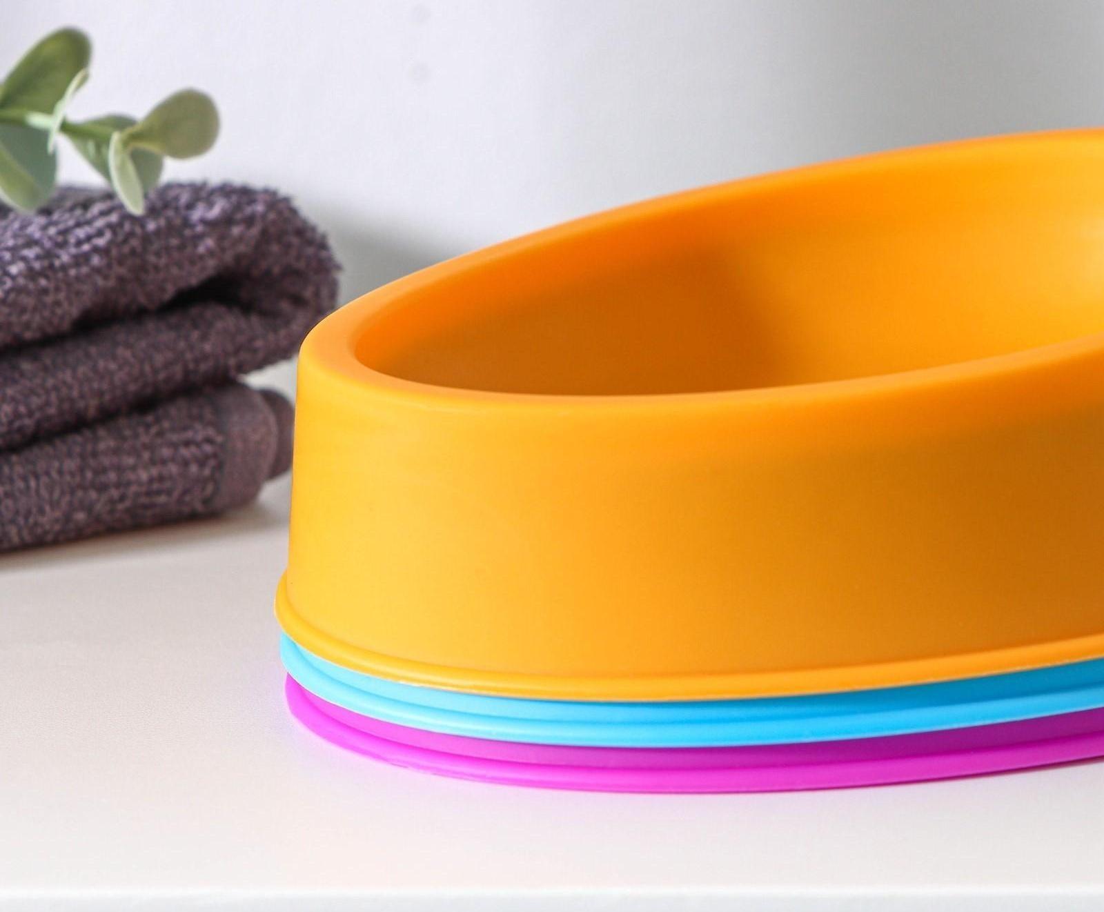 Мыльница пластиковая «Улыбка», 15×11×5 см, цвет МИКС