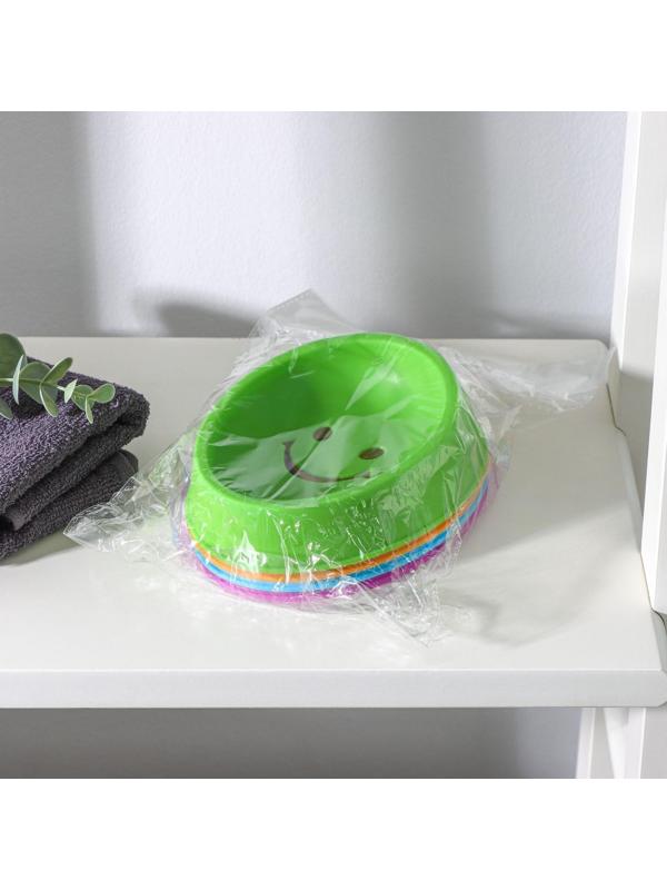 Мыльница пластиковая «Улыбка», 15×11×5 см, цвет МИКС