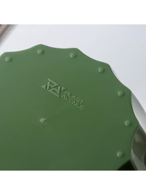 Кашпо для цветов со вставкой «Флюте», 3 л, цвет малахит