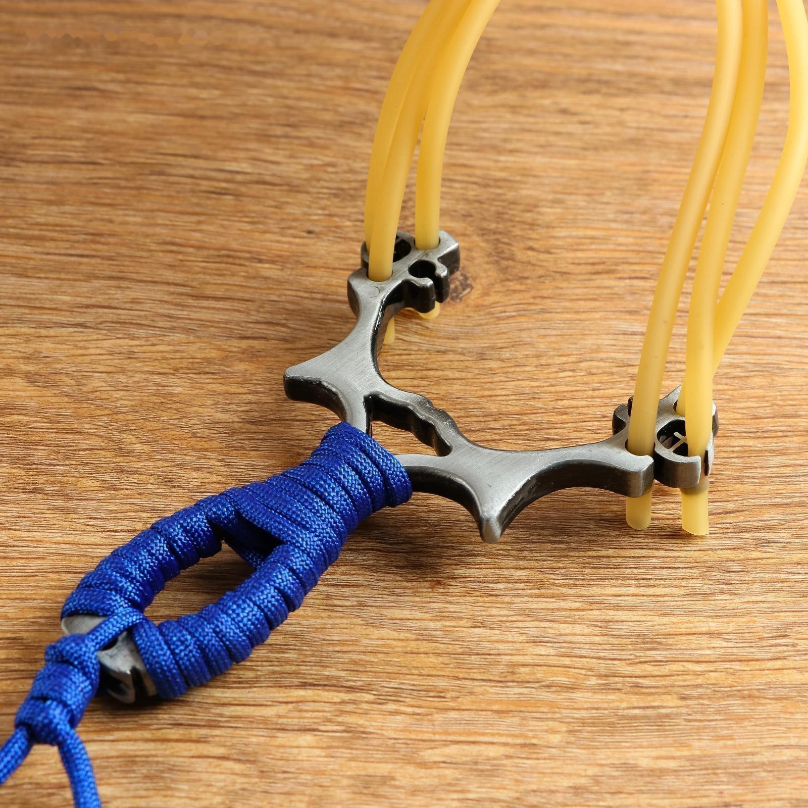 Рогатка металлическая в оплетке, цвет микс