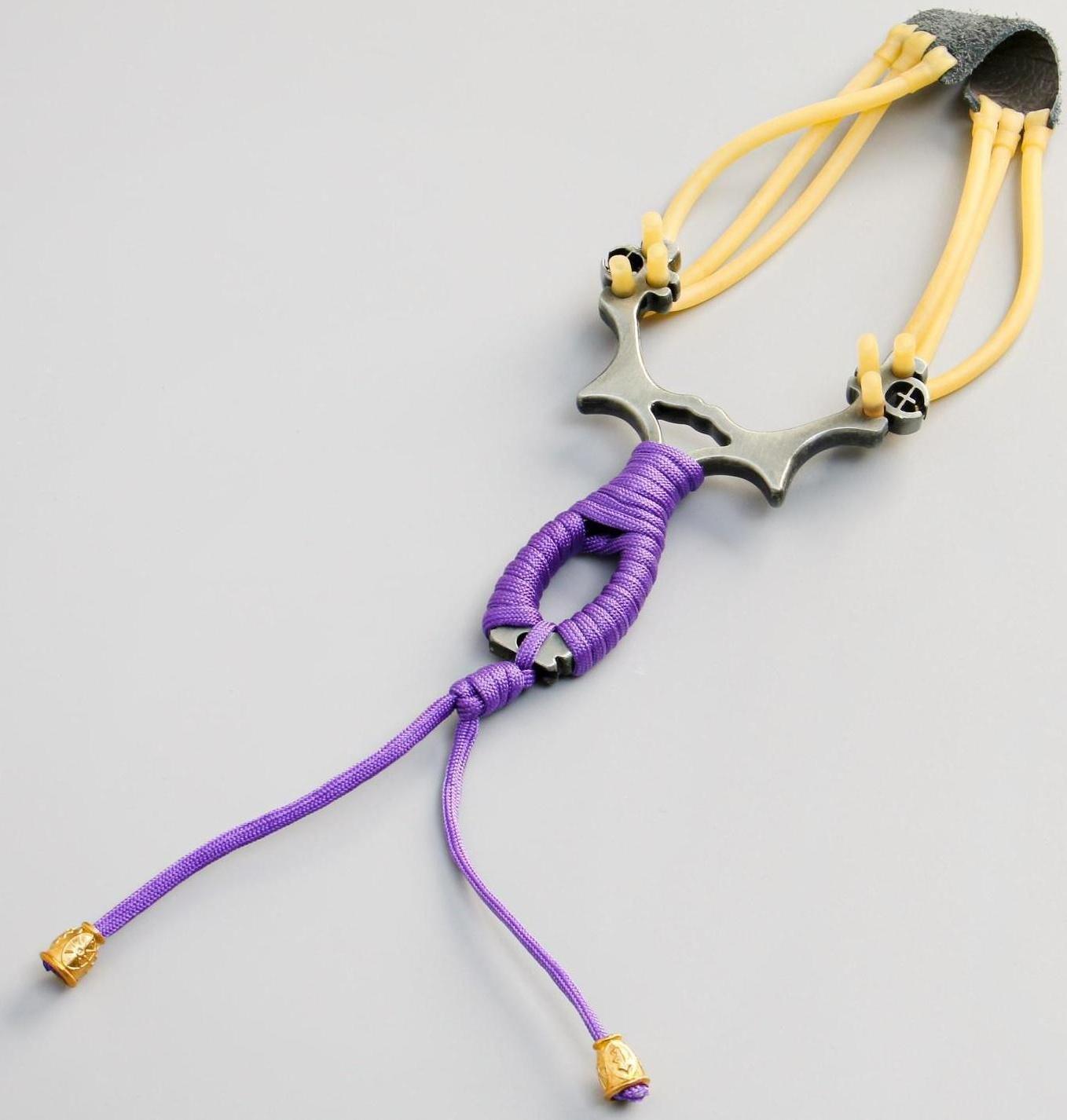 Рогатка металлическая в оплетке, цвет микс