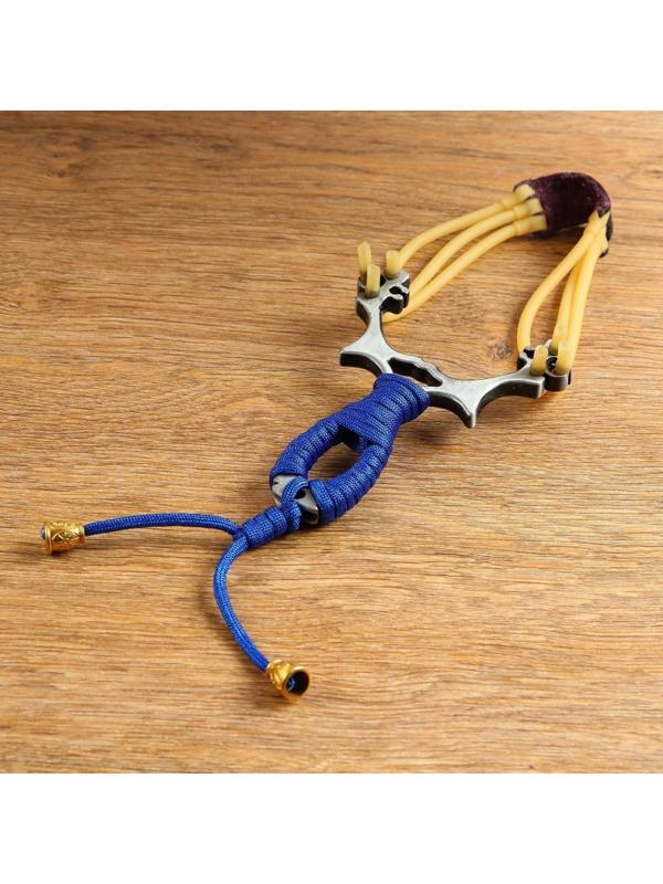 Рогатка металлическая в оплетке, цвет микс