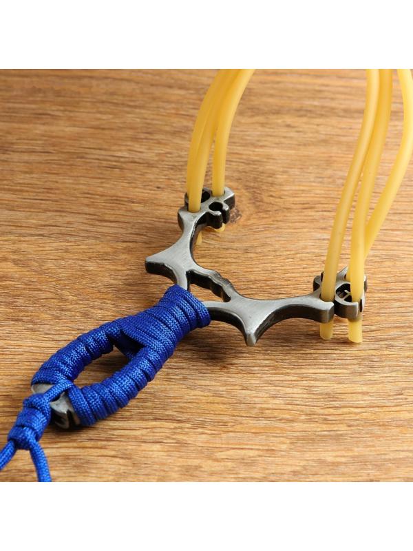 Рогатка металлическая в оплетке, цвет микс