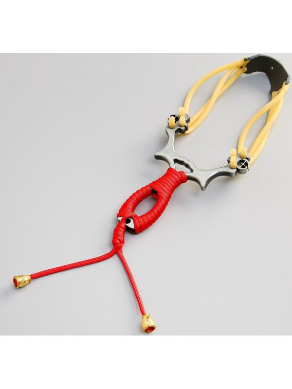 Рогатка металлическая в оплетке, цвет микс