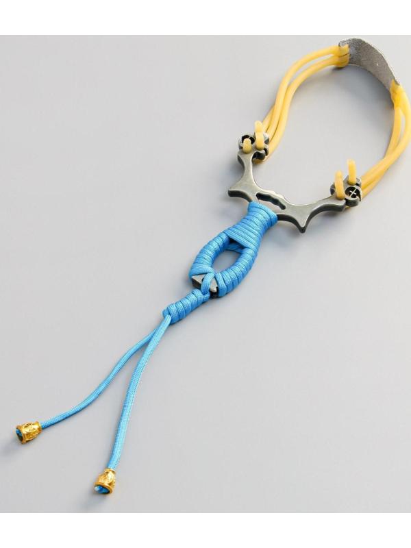 Рогатка металлическая в оплетке, цвет микс