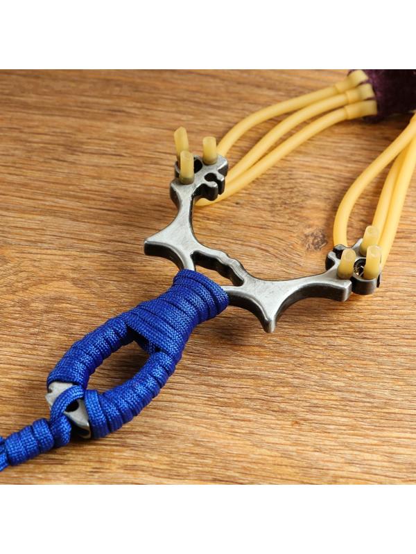 Рогатка металлическая в оплетке, цвет микс