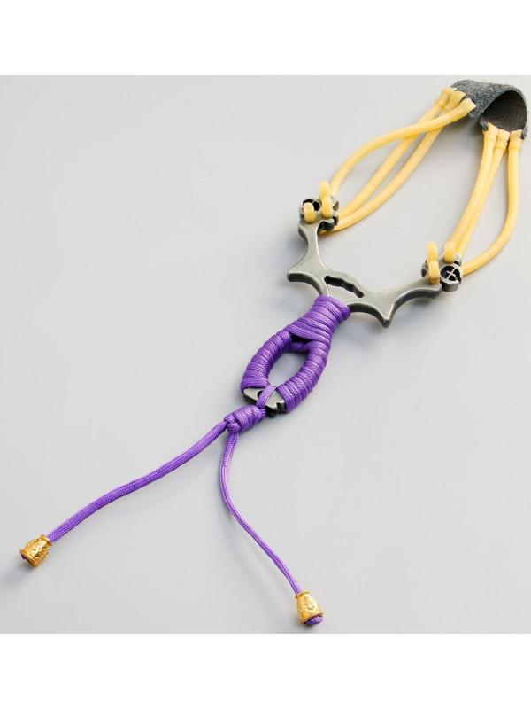 Рогатка металлическая в оплетке, цвет микс