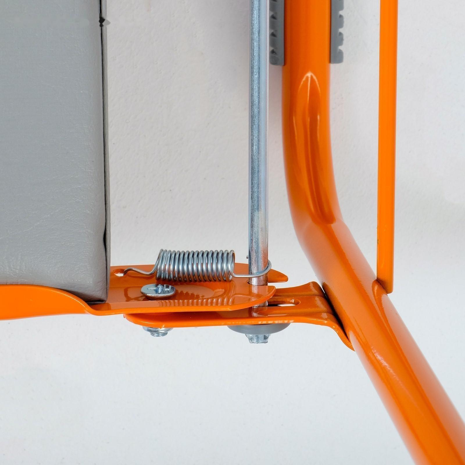 Скамейка-перевёртыш садовая складная 56х30х42,5 см, оранжевая, макс. нагр. 100 кг, с мягким