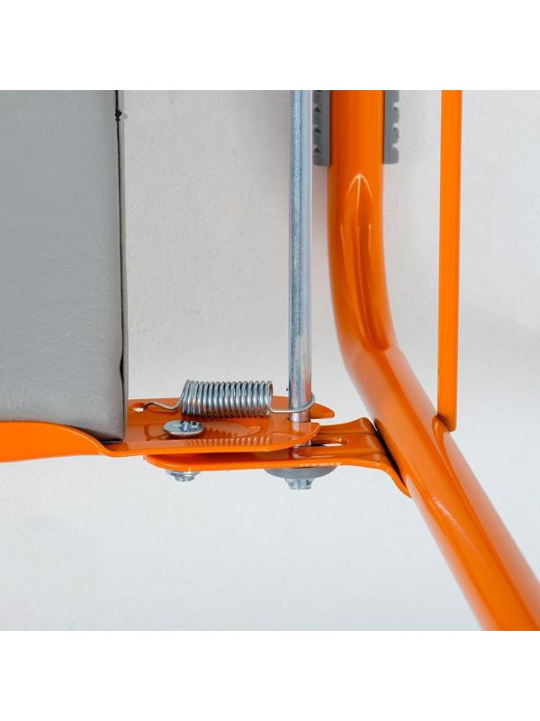 Скамейка-перевёртыш садовая складная 56х30х42,5 см, оранжевая, макс. нагр. 100 кг, с мягким