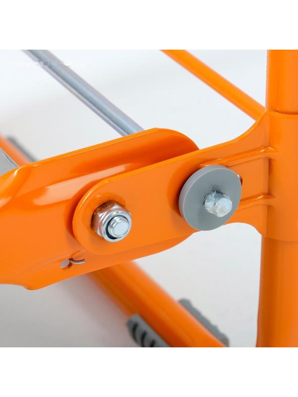 Скамейка-перевёртыш садовая складная 56х30х42,5 см, оранжевая, макс. нагр. 100 кг, с мягким