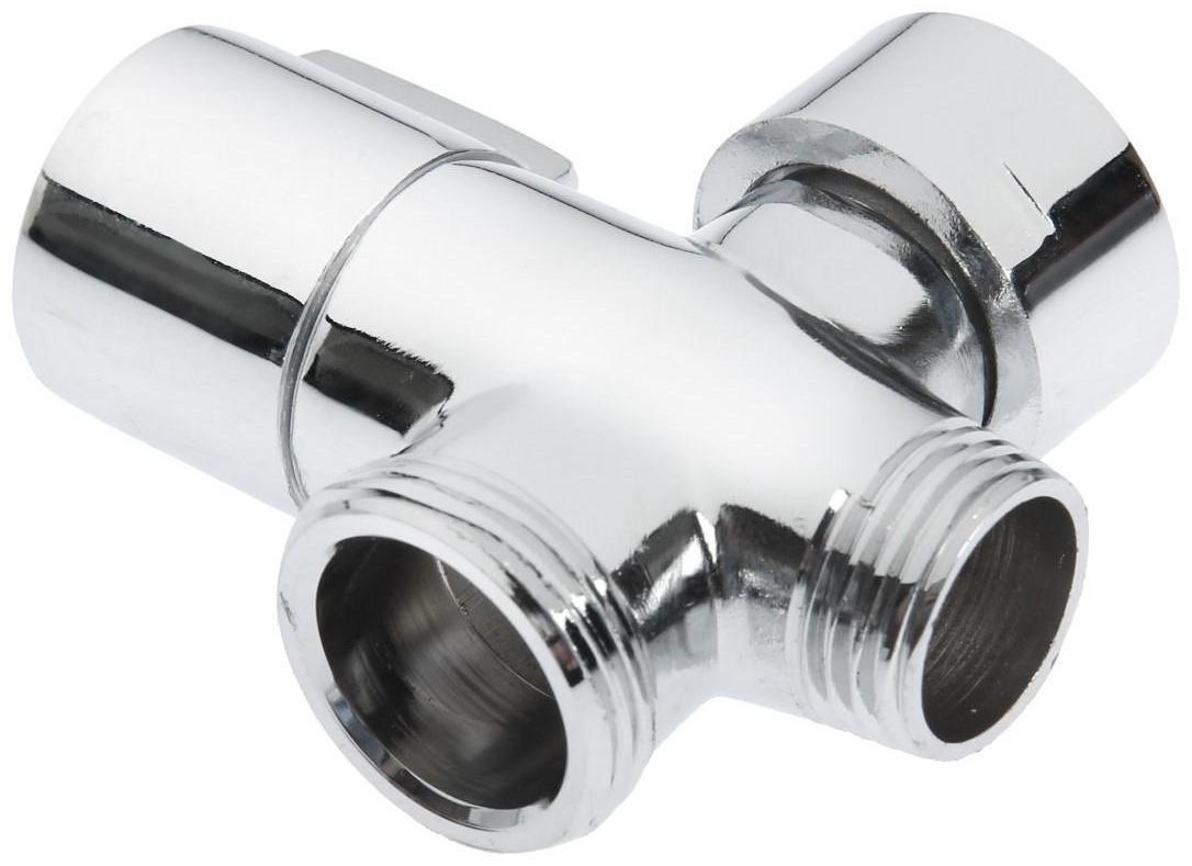 Дивертор ZEIN Z740, для смесителя, корпус цинк, керамика, с круглой гайкой, цвет хром