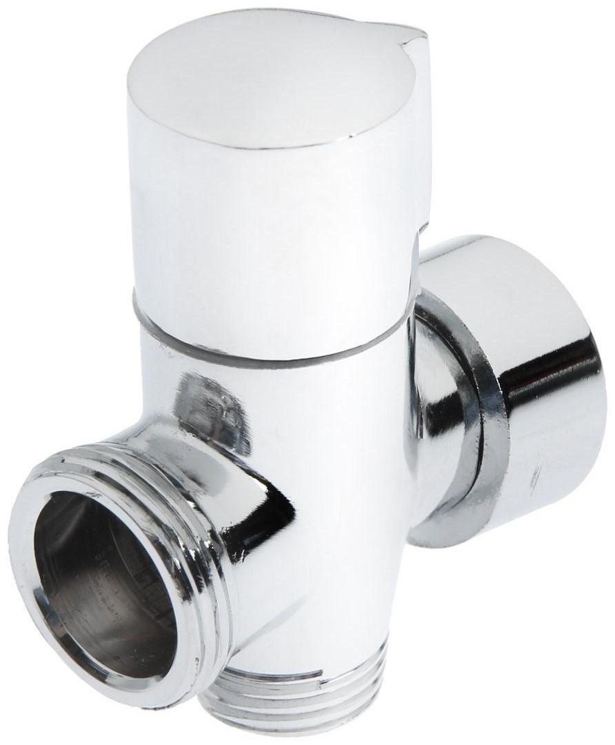 Дивертор ZEIN Z740, для смесителя, корпус цинк, керамика, с круглой гайкой, цвет хром