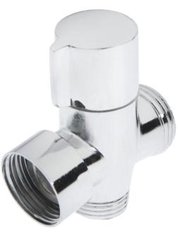 Дивертор ZEIN Z740, для смесителя, корпус цинк, керамика, с круглой гайкой, цвет хром