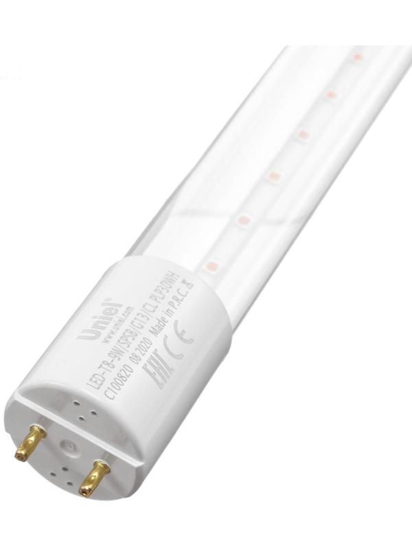 Фитолампа светодиодная Uniel, Т8, G13, 9 Вт, 600 мм, 265 В, мультиспектральная