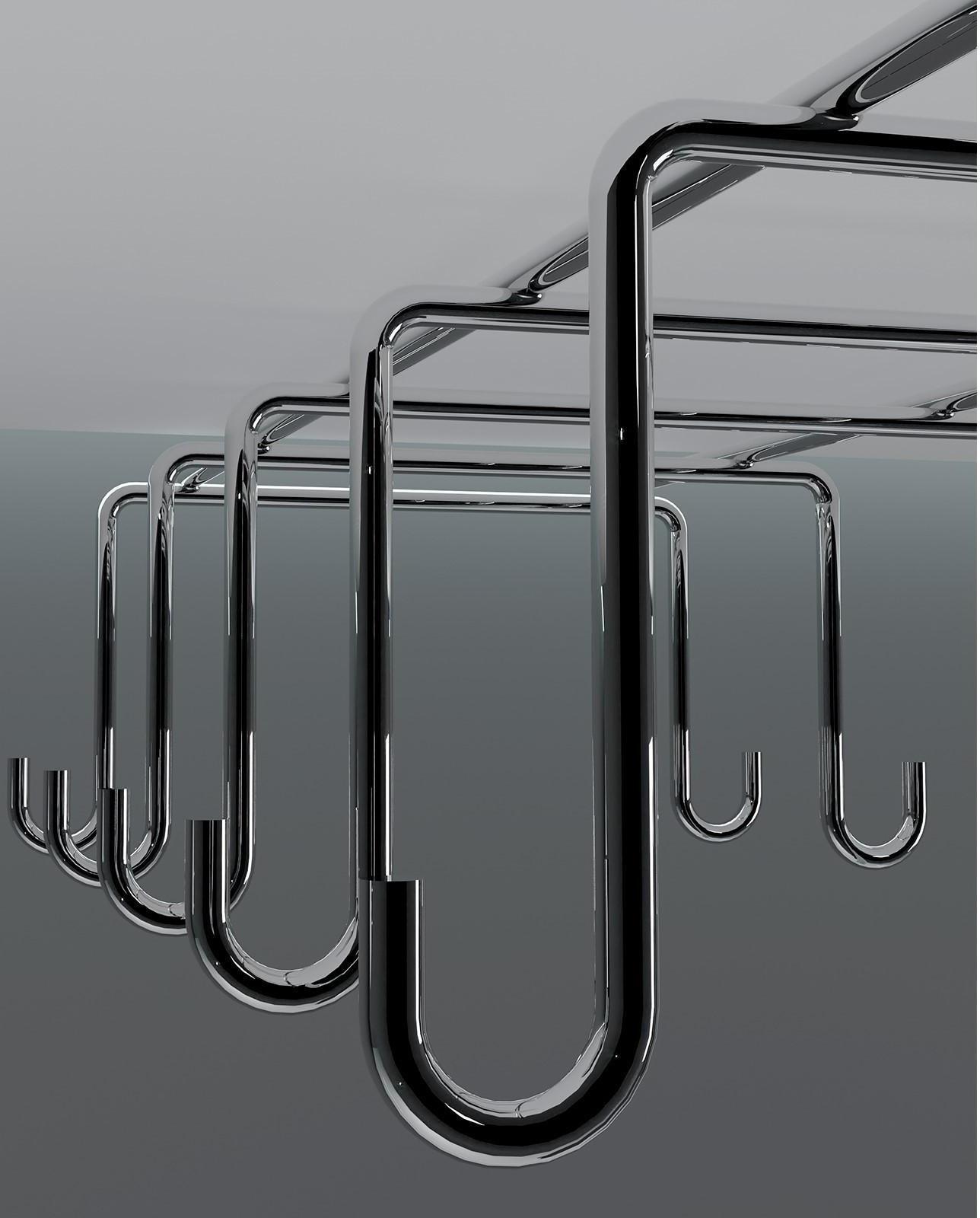 Держатель для чашек подвесной на 10 предметов, 17×24,5×10,5 см, цвет хром зеркальный