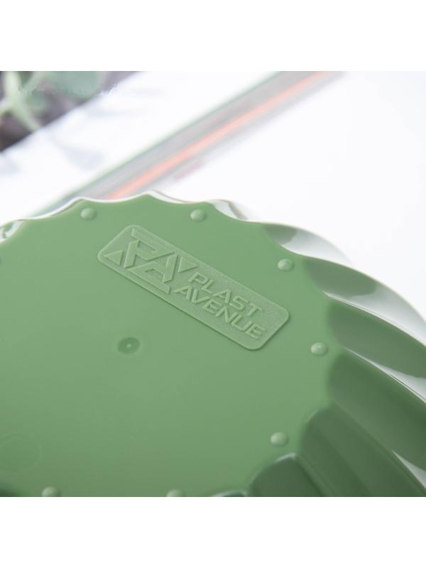 Кашпо для цветов с автополивом «Ракушка», 2,4 л, цвет зелёный