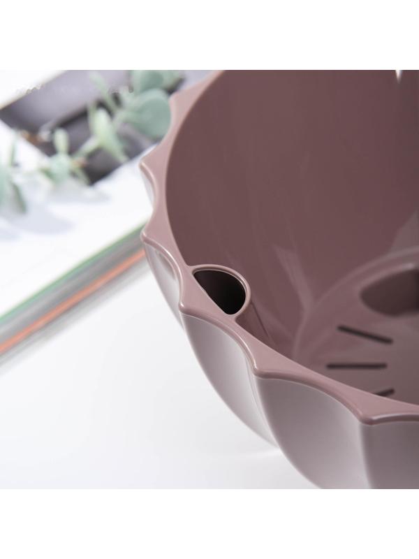 Кашпо для цветов с автополивом «Ракушка», 2,4 л, цвет мокко