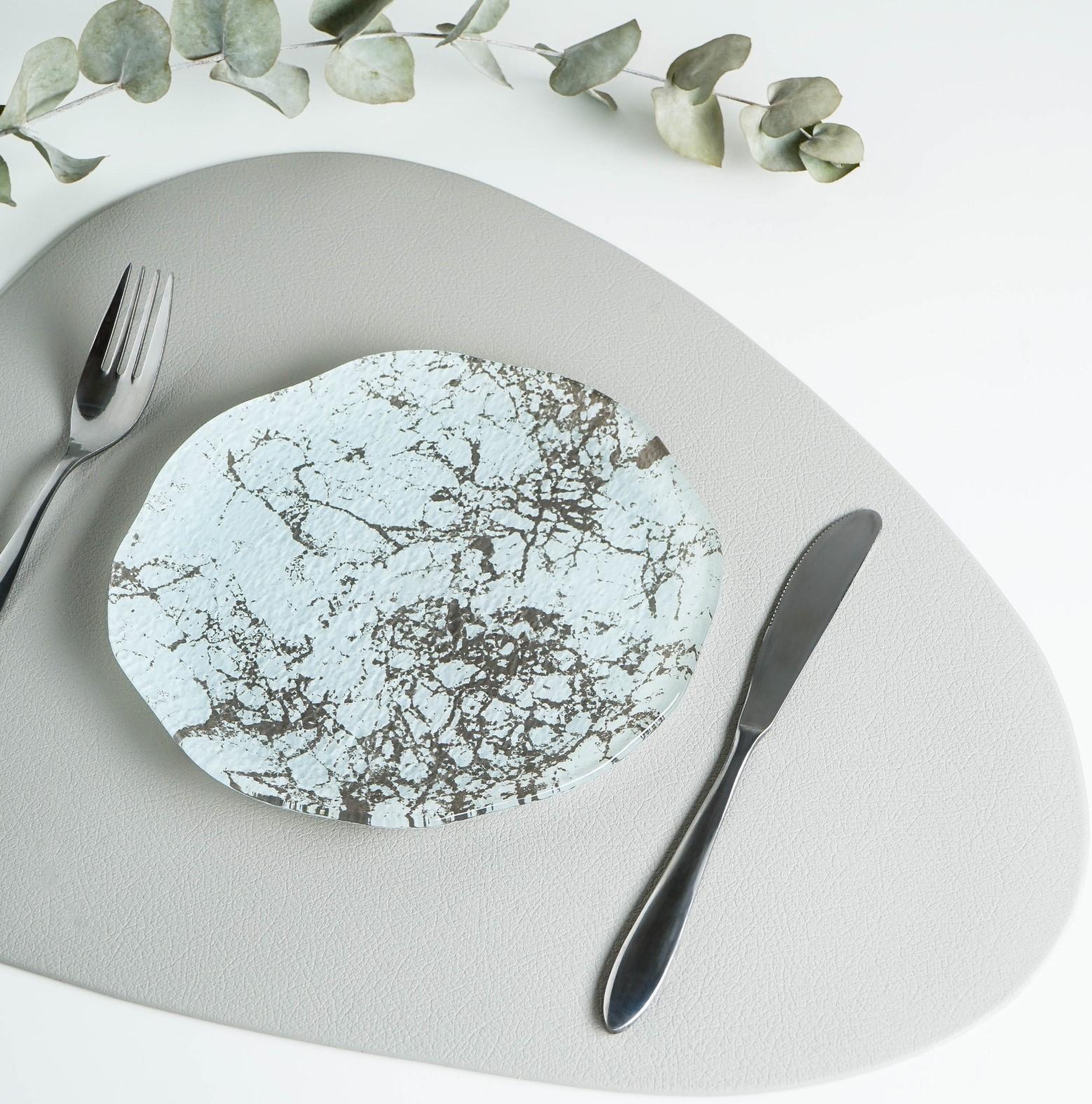 Салфетка сервировочная на стол «Тэм», 45×35 см, цвет серый