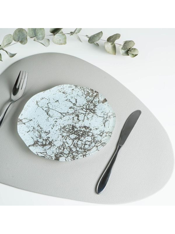 Салфетка сервировочная на стол «Тэм», 45×35 см, цвет серый