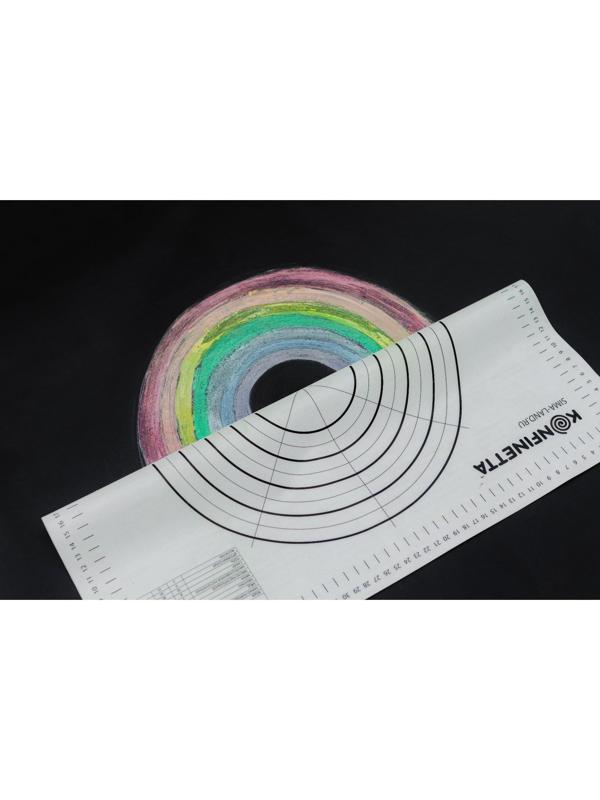 Силиконовый коврик с разлиновкой армированный KONFINETTA, 40×50 см, 0,44 мм, цвет белый